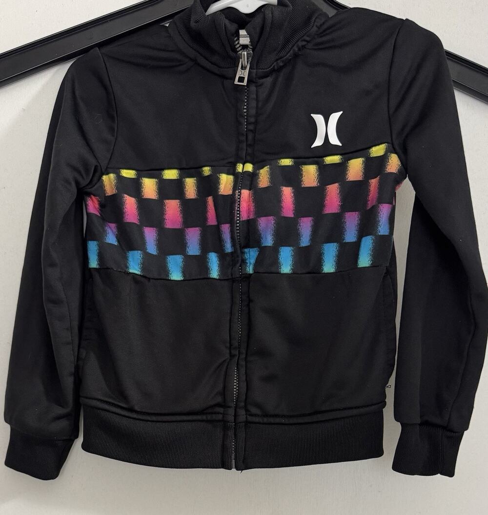 Hurley Girls Black Jogging Jacket Size 2T